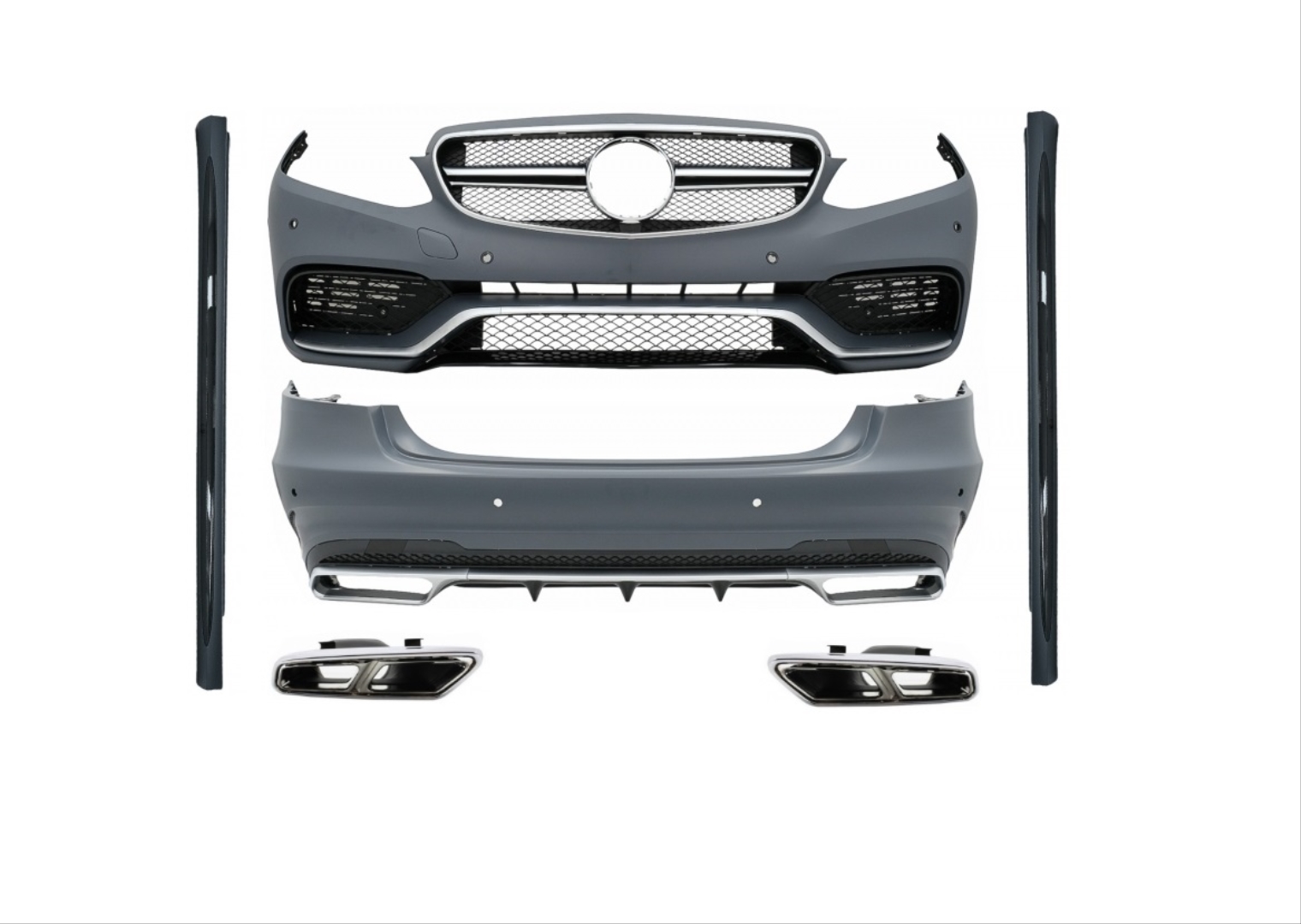 W212 IÇIN UYUMLU E63 BODY KIT (2013-2015) (ÖN TAMPON-DIFÜZÖR-EGZOZ-MARSPIYEL)